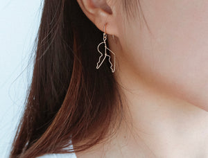 Gold Figure Form Body & Legs Earrings | FREEDOM Collection