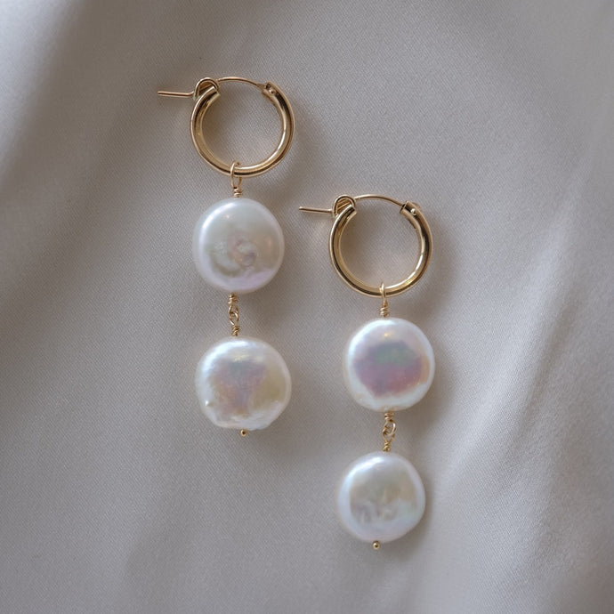 Vanilla Moon Pearl Earrings