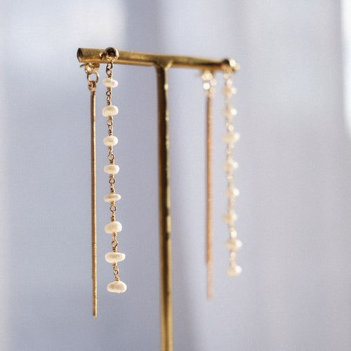 Spring in Tokyo Pearl Tassel Earrings