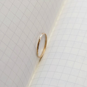 Minimalist Hammered Ring