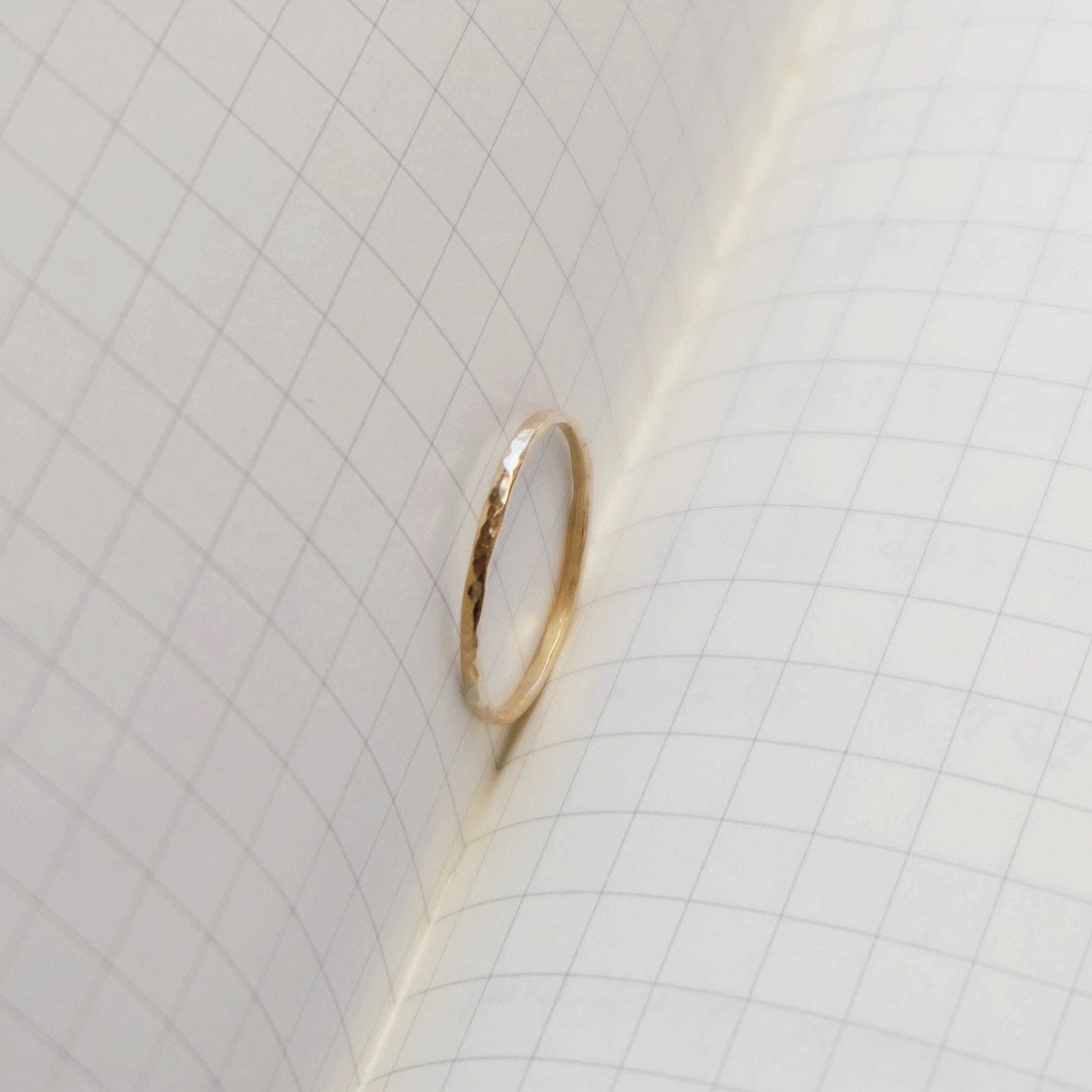 Minimalist Hammered Ring