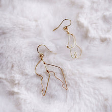 Load image into Gallery viewer, Gold Figure Form Body &amp; Legs Earrings | FREEDOM Collection