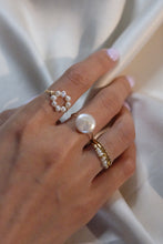 Load image into Gallery viewer, Gold Circle of Pearls Ring