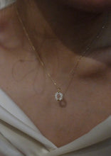 Load image into Gallery viewer, Mini Gold Pearl Circle Necklace
