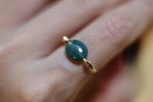 Load image into Gallery viewer, Gold Ring with Moss Agate Stone