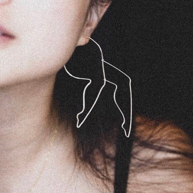 Figure Form Statement Legs Earring FREEDOM Collection Maze Handmade