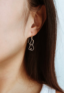 Gold Figure Form Body & Legs Earrings | FREEDOM Collection