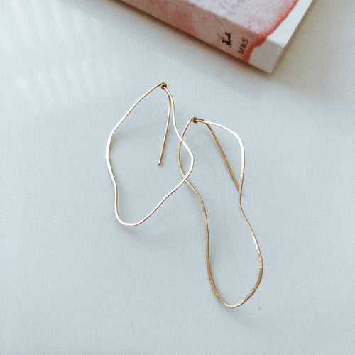 Organic Form Asymmetrical Earrings