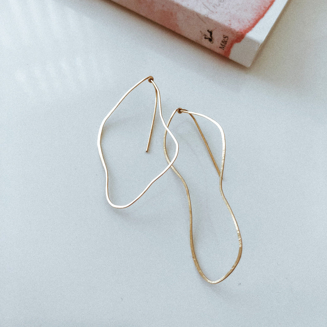 Organic Form Asymmetrical Earrings