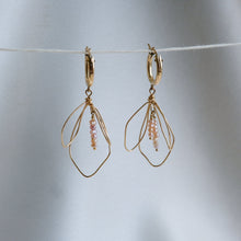Load image into Gallery viewer, Rose Waterlily Tulip Hoop Earrings