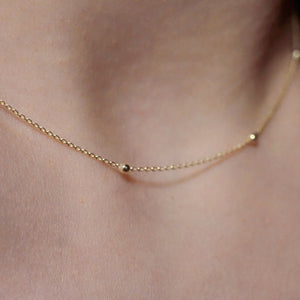 10K Solid Gold Minimalist Choker Necklace